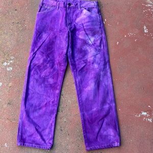 VINTAGE Y2K PURPLE CUSTOM DYED DICKIE CARPENTER PANTS